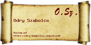 Odry Szabolcs névjegykártya