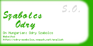 szabolcs odry business card